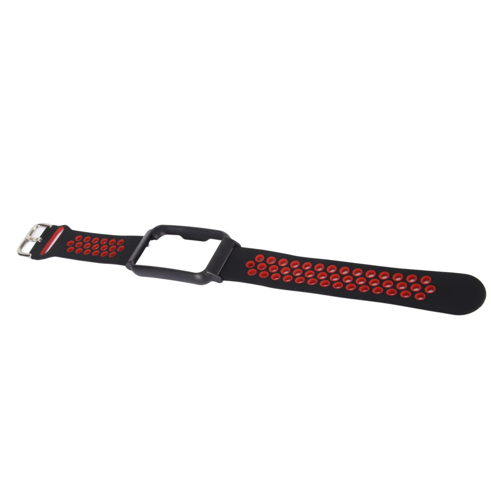 20Mm Silicone Watch Band For Oppo Free Smartwatch Â Breathable, Soft, Lightweight Black/Red 8731332176119