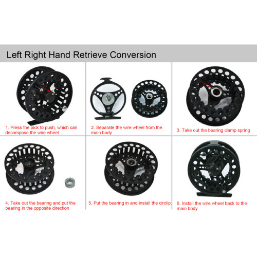 Smooth Casting Fly Reel for Right/Left Hand Ideal for Lakes & Rivers 2