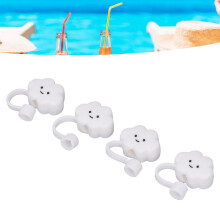 Travel & Camping 4 Reusable Dustproof Straw Toppers Splash & Odorless Cap Set