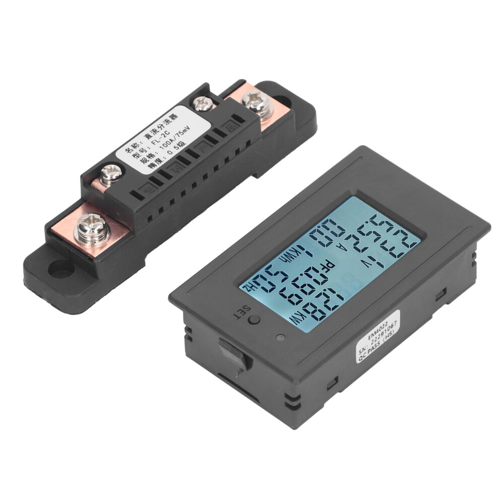 Lcd Digital Voltage Current Power Meter Dc6-200V Electricity Monitor 8721332184856