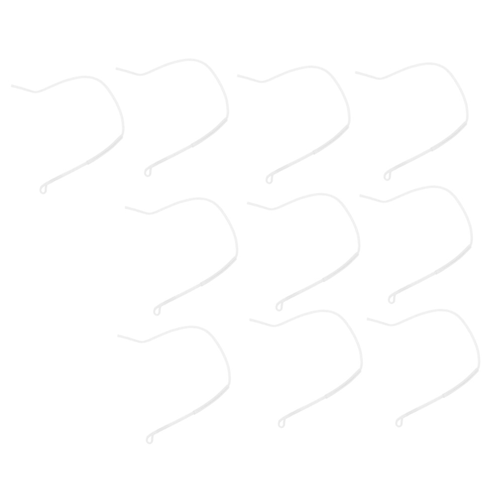 10 Pcs Braided Leader Loop Connectors White Fly-image-OPC-PJBBGWT-NEW