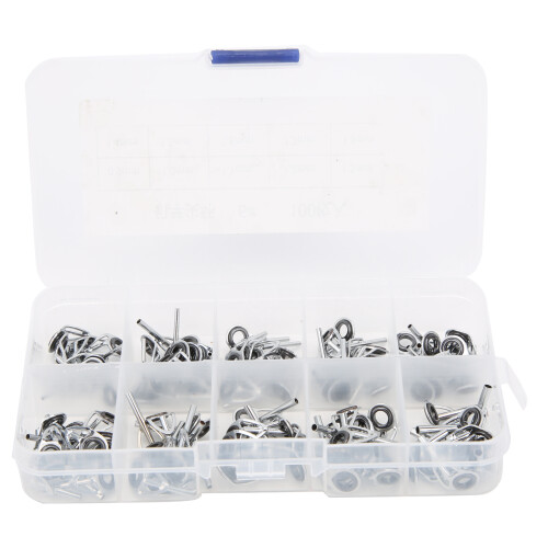 100Pcs Fishing Rod Guide Ring Set Ceramic Guide 2