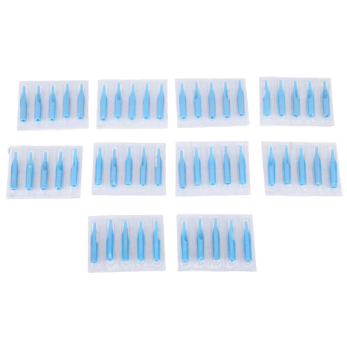 50 Stück 15RT blaue Kunststoff-Nadelspitzen 2