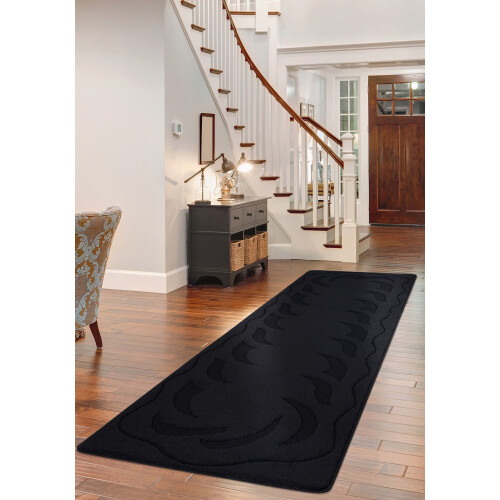 (60x110) Ovalack Non Slip Door Gel Mat - Black
