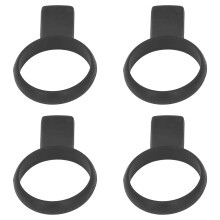 4PCS Silicone Tennis Grip Trainer Aid for Racket Practice Black