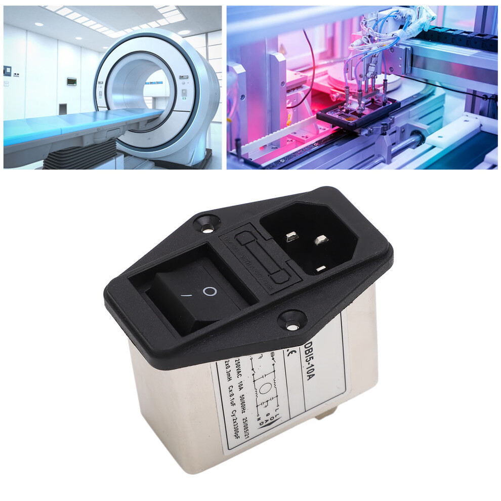 Premium Rocker Switch Power Socket Ac 115V Or 250V Iec Inlet Module With Fuse 4141332193551