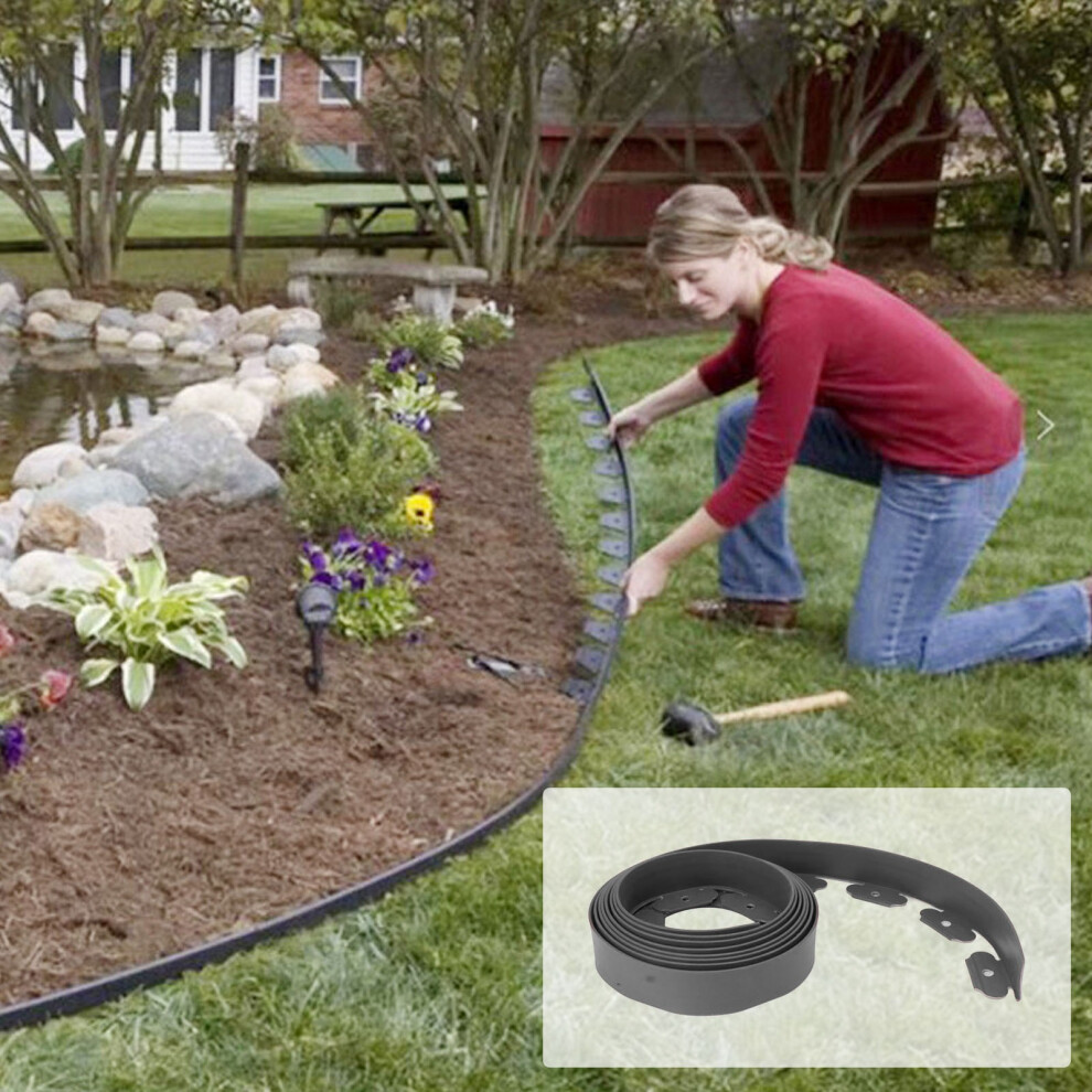No-Dig Landscape Edging Kit With 15 Spikes For Lawn & Garden Borders 4401332195949