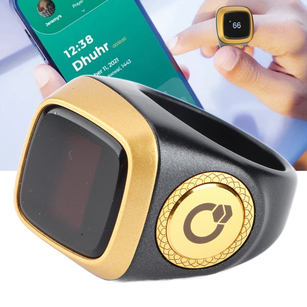 Smart Tally Counter Ring For Prayers With Oled Display And Prayer Alerts 9451332196540