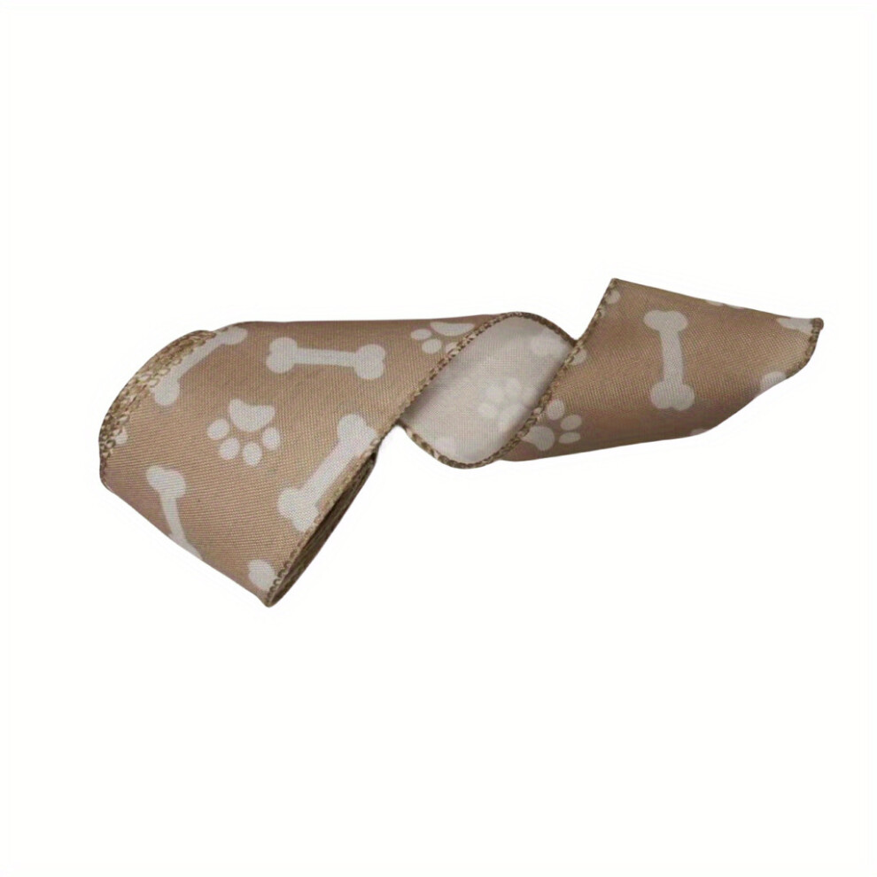 (Christmas Tape A) Red Decorative Dog Paw Christmas Ribbon Soft Quality Fabric For Stylish And Crafting Decor-image-OPC-PJBBWWD-NEW