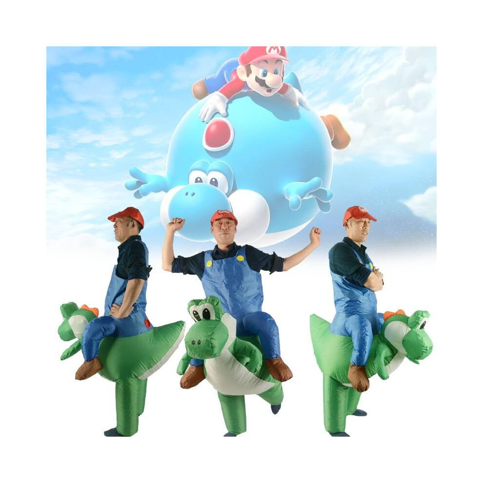 Super Bros Mario Halloween Costume Prop Inflatable Clothing Play Role Party
