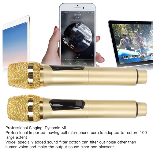 Universal Wireless Karaoke Microphone with Rechargeable Receiver 2