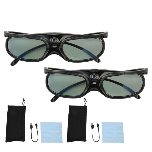 Rechargeable 3D Glasses for DLP Projectors, 144Hz, Black 1