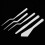 6pcs White Plastic Painting Palette Knives Paint 6