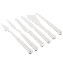 6pcs White Plastic Painting Palette Knives Paint