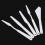 6pcs White Plastic Painting Palette Knives Paint 3