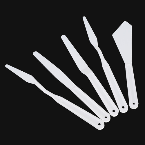 6pcs White Plastic Painting Palette Knives Paint 2