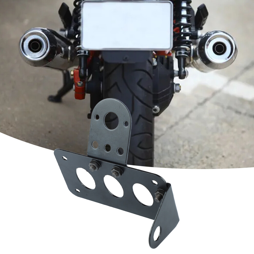 Iron Side Mount License Plate Bracket For Motorcycle 18X10x2cm 9431332221763