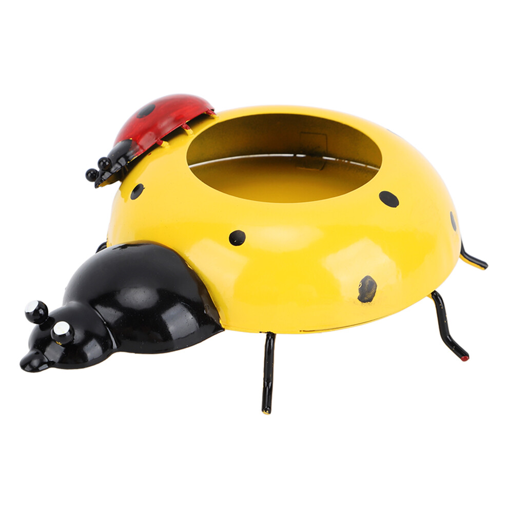 Yellow Ladybug Iron Flower Pot 5.4cm Diameter Garden Decor-image-OPC-PJBCDYJ-NEW
