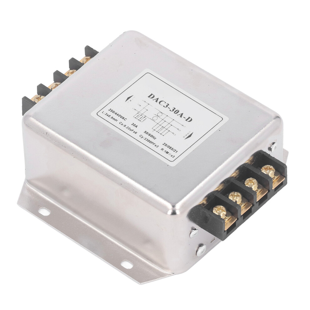 Dac3 30A 3-Wire Power Emi Noise Filter 105X96x42mm 6951332225088