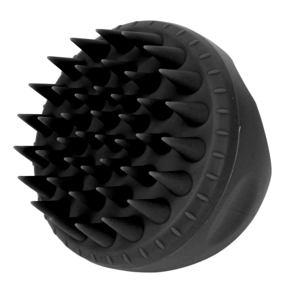 Black Waterproof Silicone Scalp Shampoo Brush For Hair Growth & Exfoliation