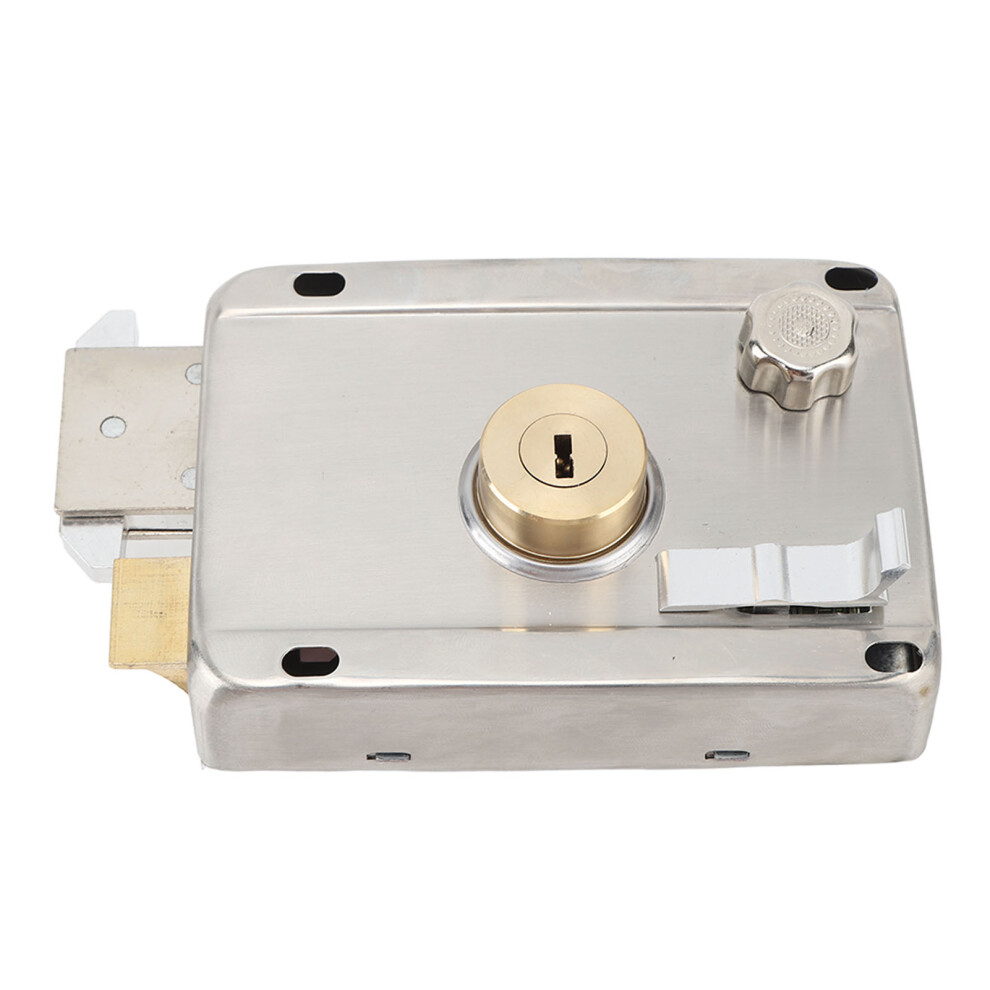 Stainless Steel Exterior Mechanical Anti Theft Lock Silver 655G 8271332228055
