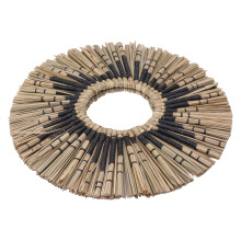 Seagrass Wall Mirror Hand Woven Round Decor for Entryway and Bedroom