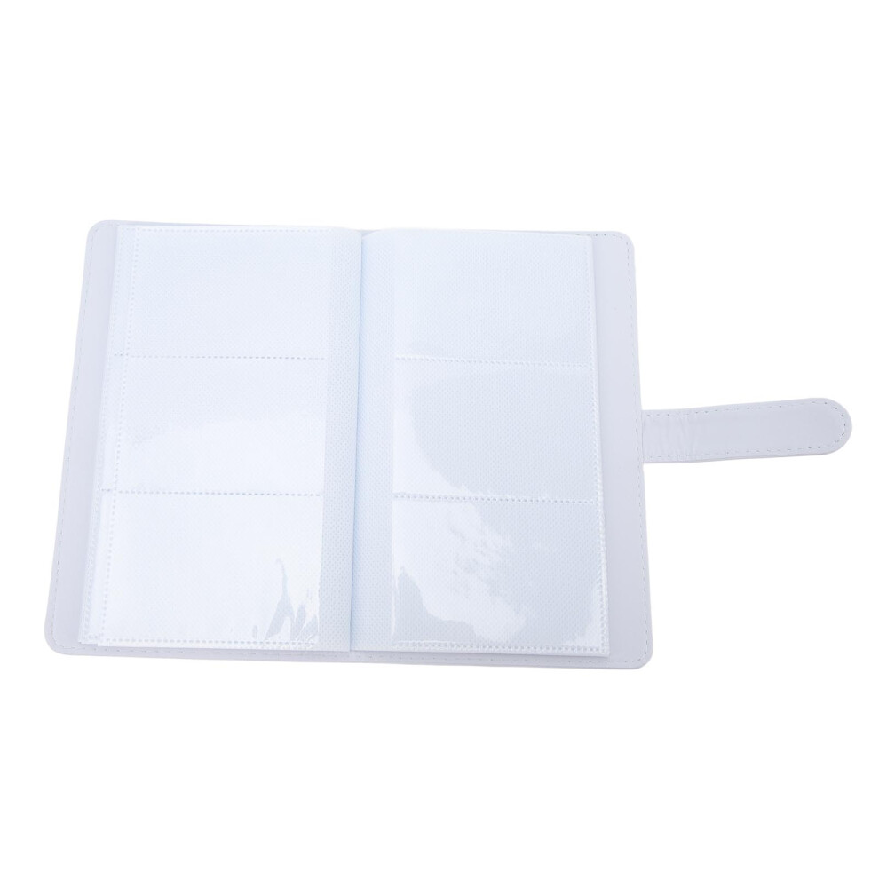 3 Inch 108-Pocket Mini Photo Album Pu Leather Jasmine White 8771332230251