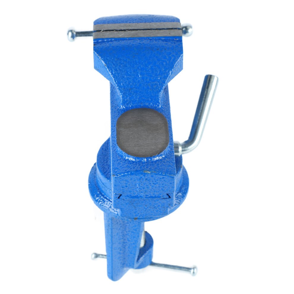 Heavy Duty Blue Bench Vise 50Mm Jaw, 360 Rotation, Cast Steel 3291332235988