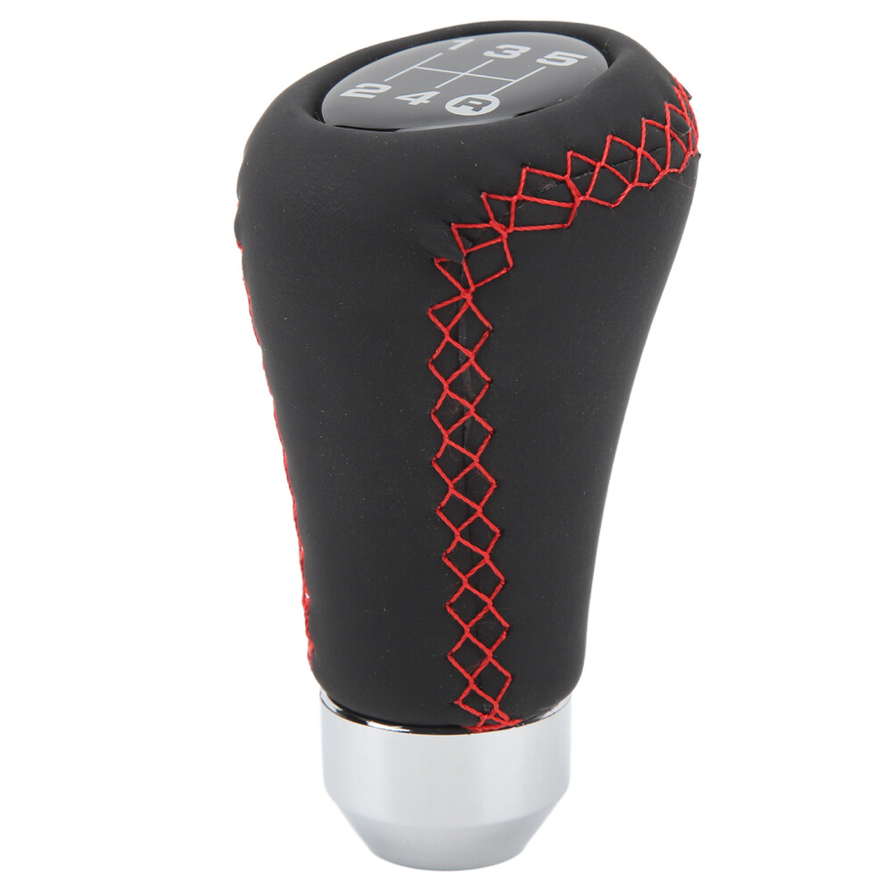 Universal 5-Speed Gear Shifter Knob With 4 Adapters, Abs & Leather 7901332242966