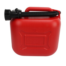 5L Red Gas Can 1.3 Gallon ABS Material 27cm Spout Easy to Carry