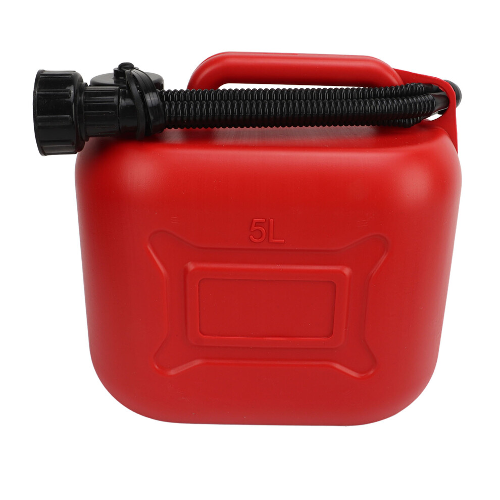 5L Gas Can 1.3 Gallon Abs Material 27Cm Spout Easy To Carry Red 8491332244743