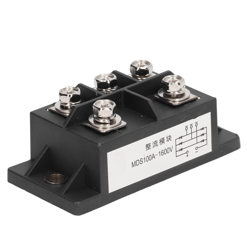 100A 1600V 3-Phase Bridge Rectifier Module Brass Plate Heat Dissipation 7891332246050