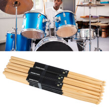 Maple 7A Drumsticks Satz, 12 Paar mit ovalen Tips, rutschfest, für Übung & Bühne