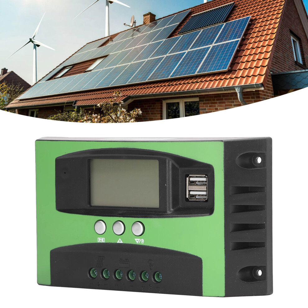 12V/24V 100A Solar Charge Controller Lcd Display Intelligent Regulator 5021332247463