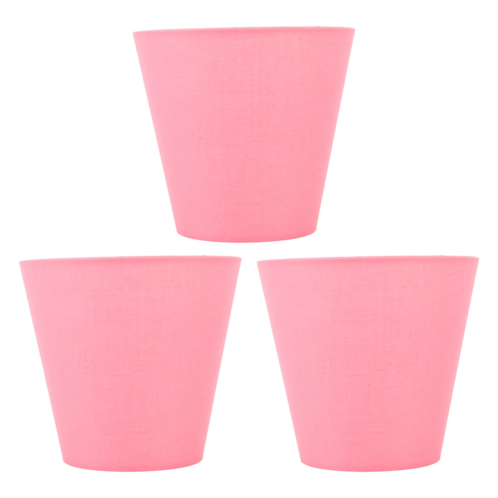 3Pcs Fabric Lampshade E14 Intervention Bedside Modern Dust Cover Pink 4901332250612
