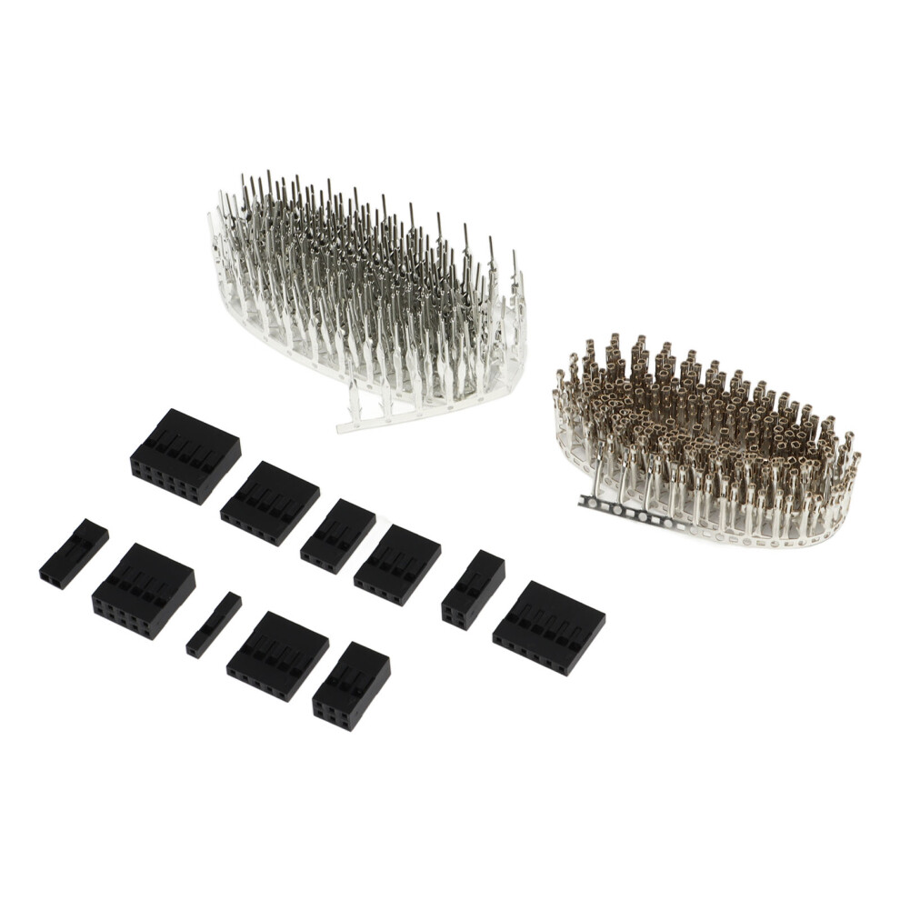 620Pcs 2.54Mm Jumper Cable Pin Header Connectors Male Female Crimp Pins Black 9351332251532