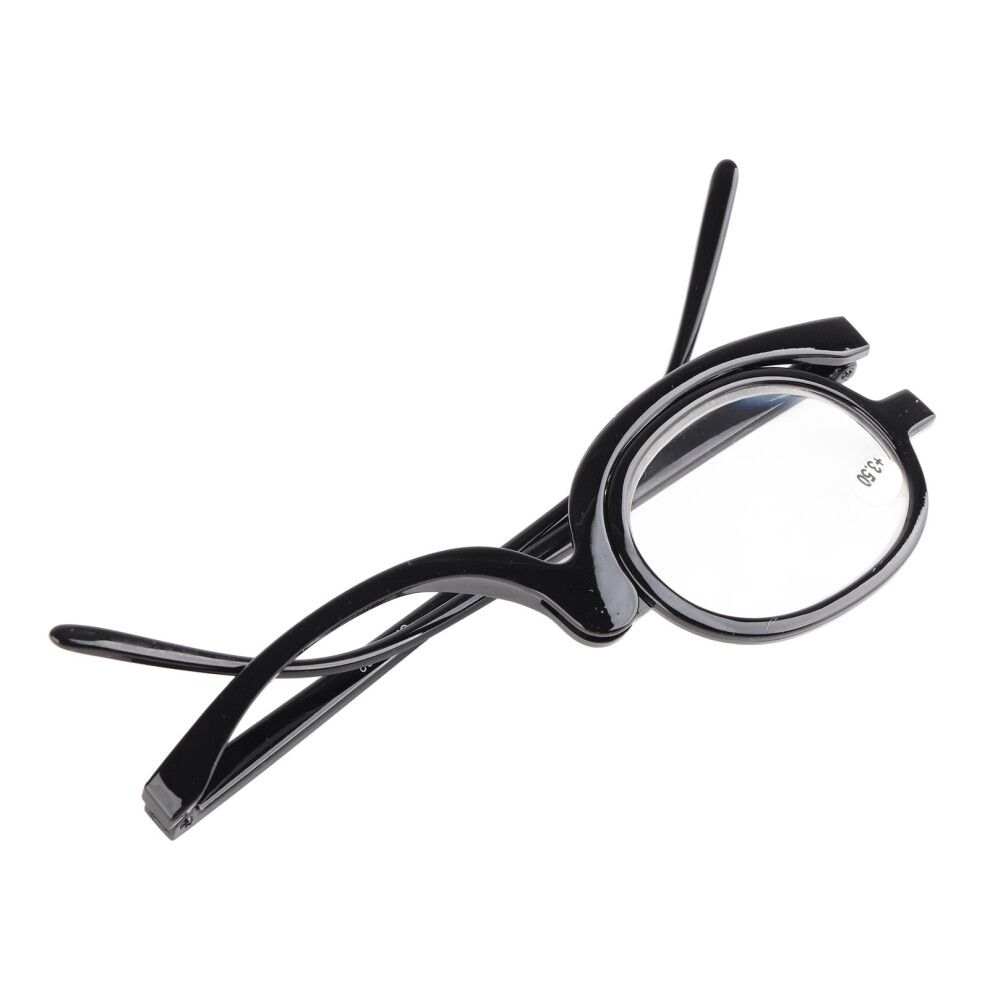 Fashion Magnifying Reading Glasses +3.50 with Flexible Flip Down Lens and Case