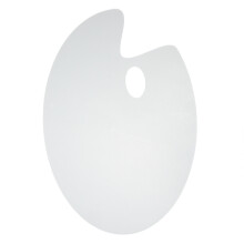 Klare Acryl-Oval-Malfarbepalette 41,6 x 28,2 cm, dick, mit Daumenloch