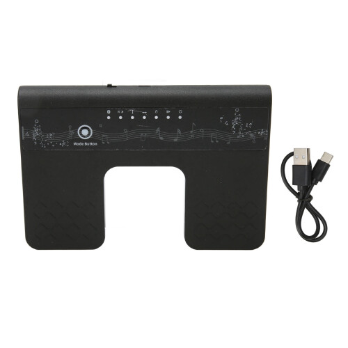 Wireless Bluetooth Page Turner Pedal, Rechargeable, Silent, Black 2
