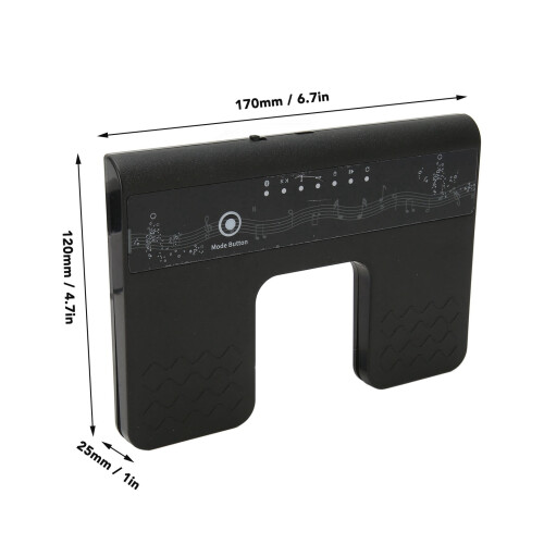 Wireless Bluetooth Page Turner Pedal, Rechargeable, Silent, Black 1