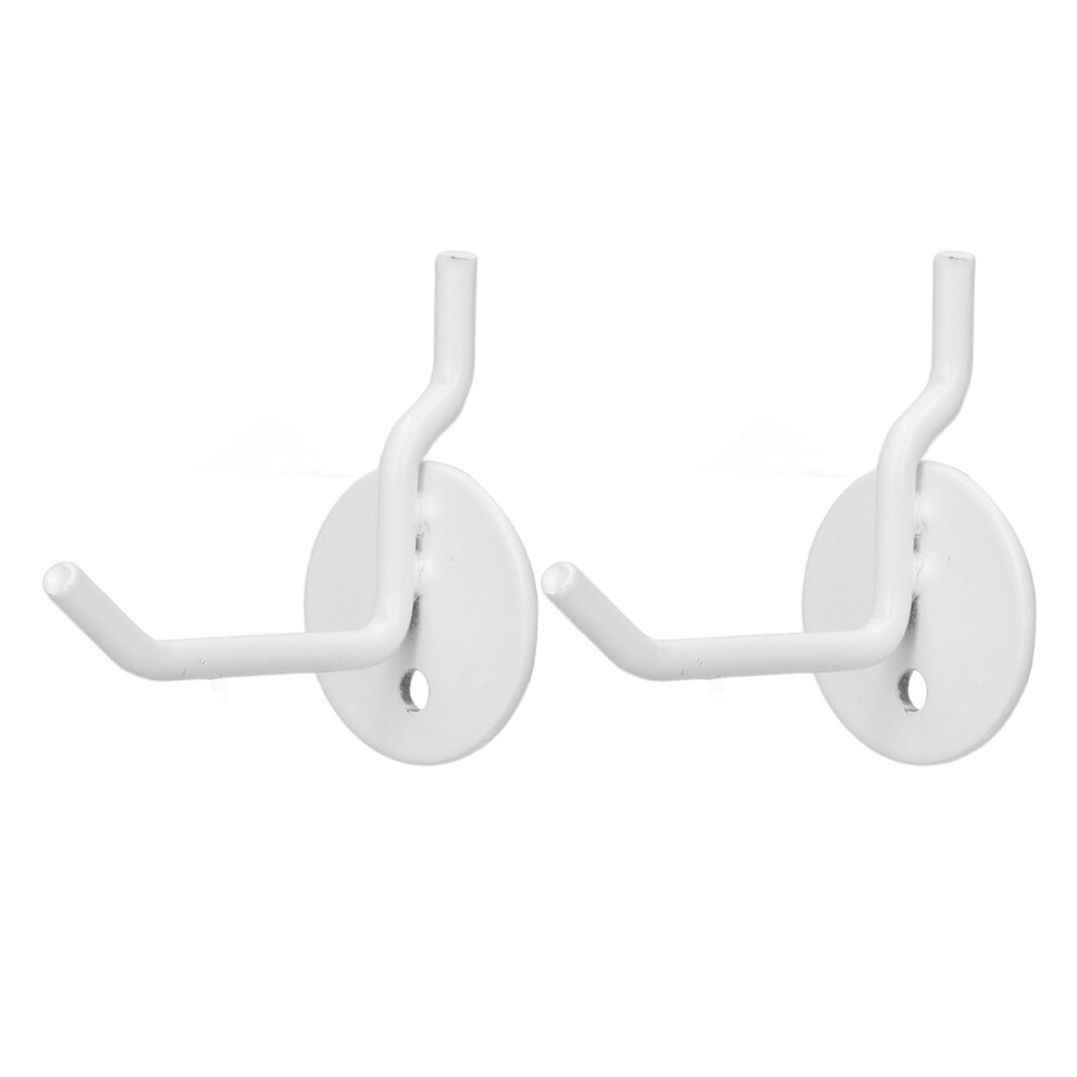 Durable 2Pcs White Metal Pegboard Hooks For Camping And Bbq 4191332266731