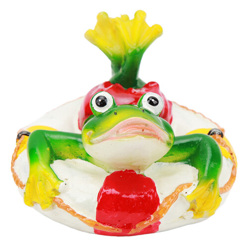 Swimming Ring Frog Garden Decor - Easy Float Resin Ornament 1