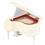 Wooden Miniature Piano Replica with Bench and Case 2