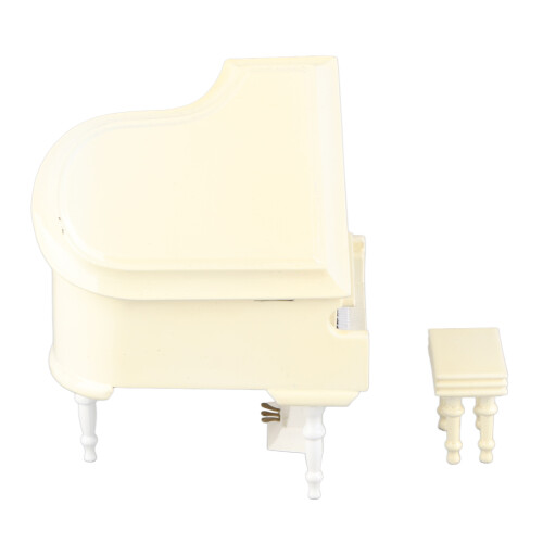 Wooden Miniature Piano Replica with Bench and Case 2