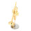 Miniature Trumpet Replica with Stand and Case Gold 12