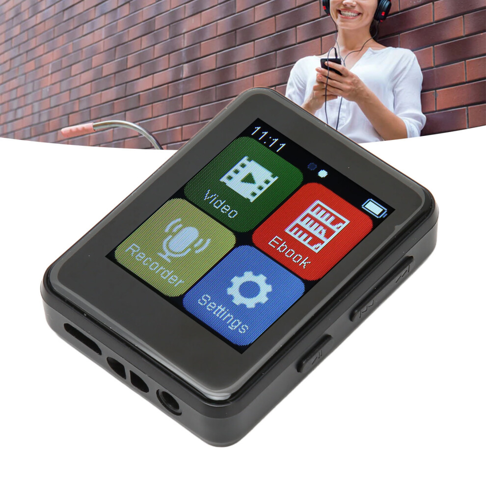 Bluetooth Mp3 Player 1.8Â Full Touchscreen 64Gb Noise Reduction Black 4661332269495