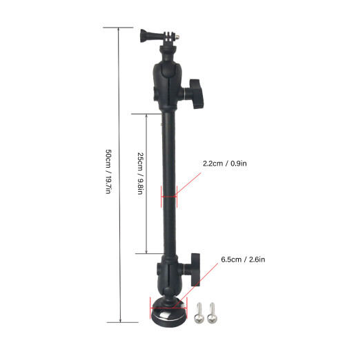 Angle Adjustable Kayak Camera Mount Kit, Lightweight Clamp for Canoes 1