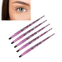 5pcs Soft Lip Makeup Brushes with Glitter Handle for Travelers