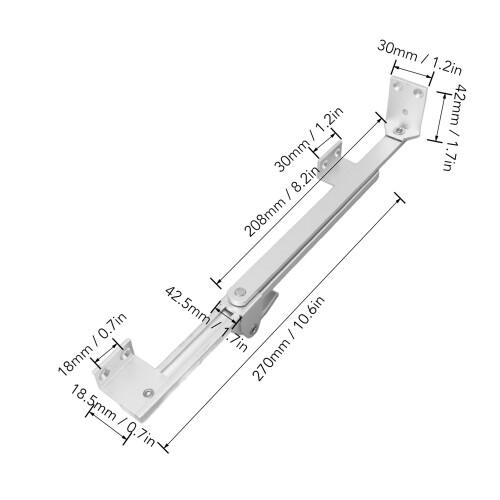 Silver Adjustable T Shape Window Hinge for Casement Safety Fitting 1