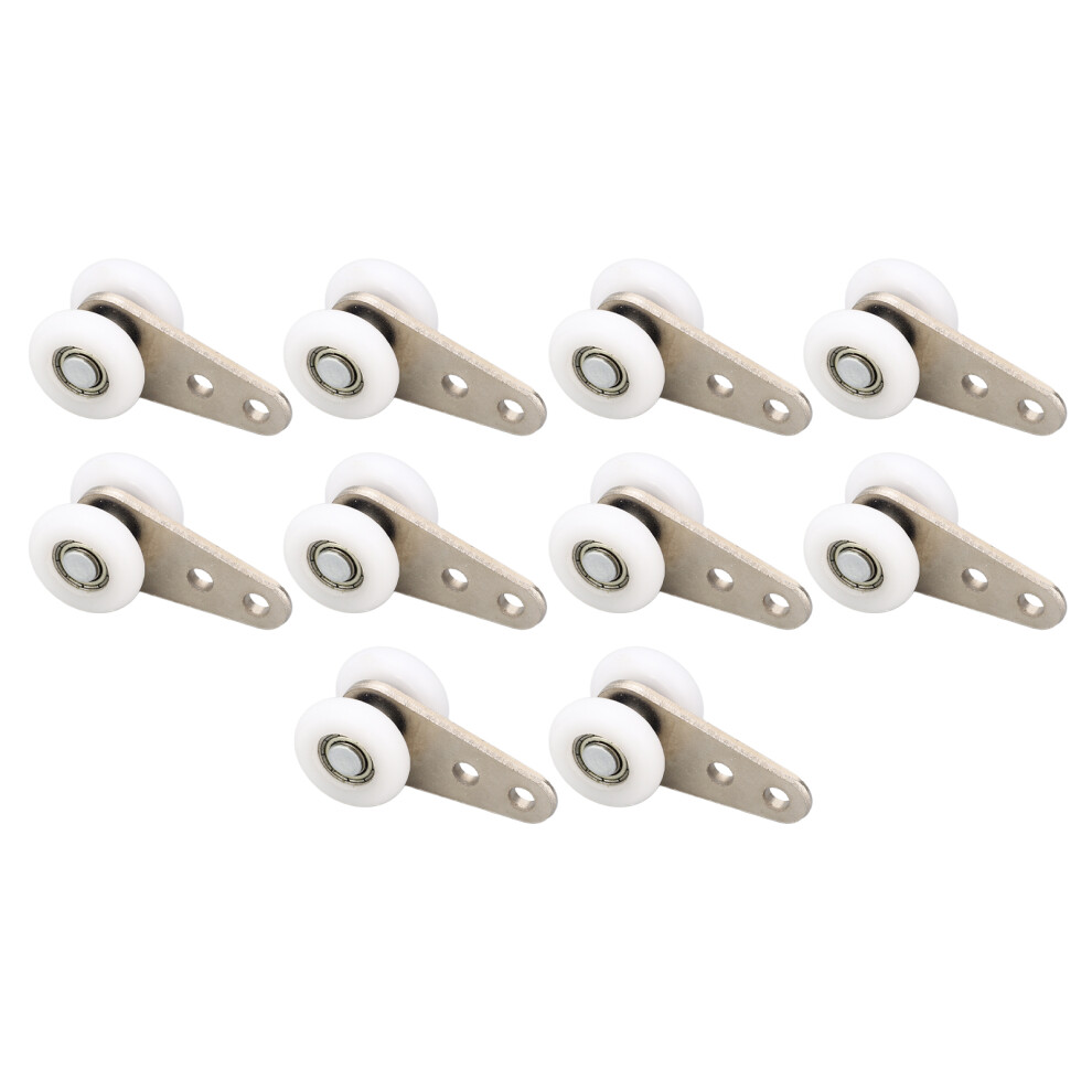 10Pcs 23Mm Nylon Stainless Steel Sliding Door Pulleys White 6901332271219